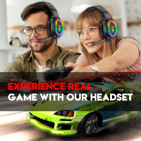 5.1 USB gaming headphones for laptop 50mm drivers omni directional mic bass surround sound G502 - Image 4