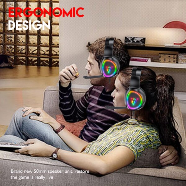 5.1 USB gaming headphones for laptop 50mm drivers omni directional mic bass surround sound G502 - Image 5